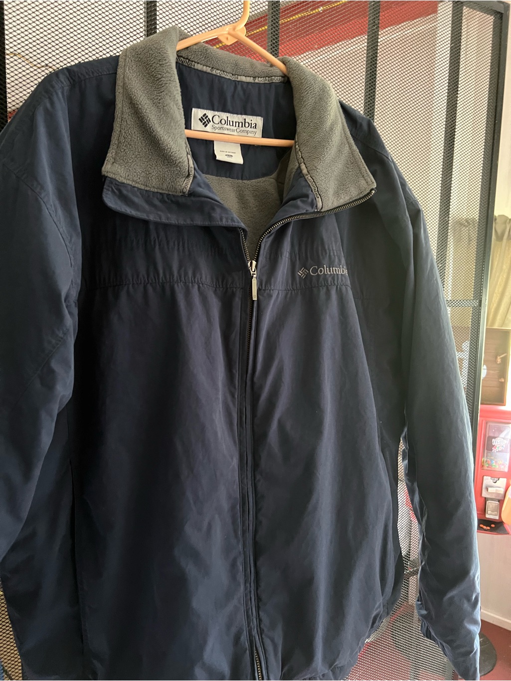 Columbia Men’s Navy Fleece-Lined Jacket Xxl